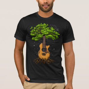 Akustiskt Guitar Livets träd T Shirt