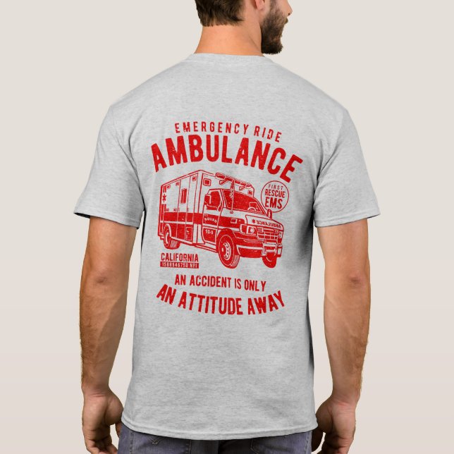 Akut ambulansräddare tee shirt (Baksida)