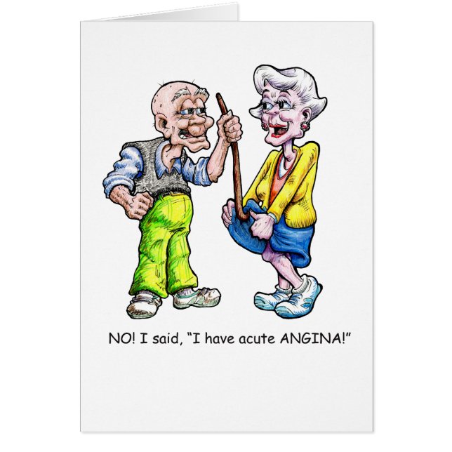 Akut Angina Hälsningskort (Framsidan)