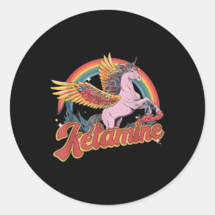 Akut av humous Ketamin Horse Funny Mental Hea Runt Klistermärke