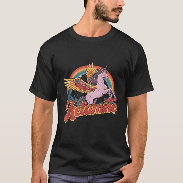 Akut av humous Ketamin Horse Funny Mental Hea T Shirt (Framsida)