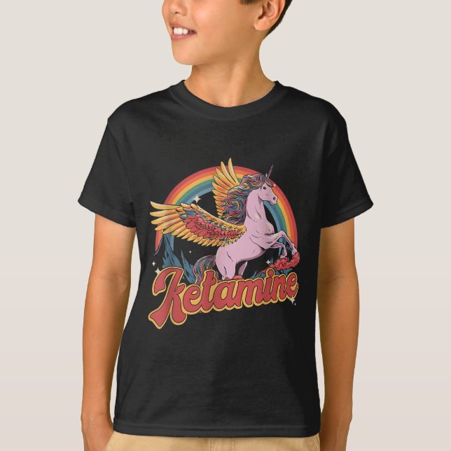 Akut av humous Ketamin Horse Funny Mental Hea T Shirt (Framsida)