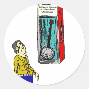 Akut Banjo Runt Klistermärke