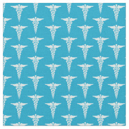 Akut blåvit sjuksköterska med mönster arbetsmateri tyg