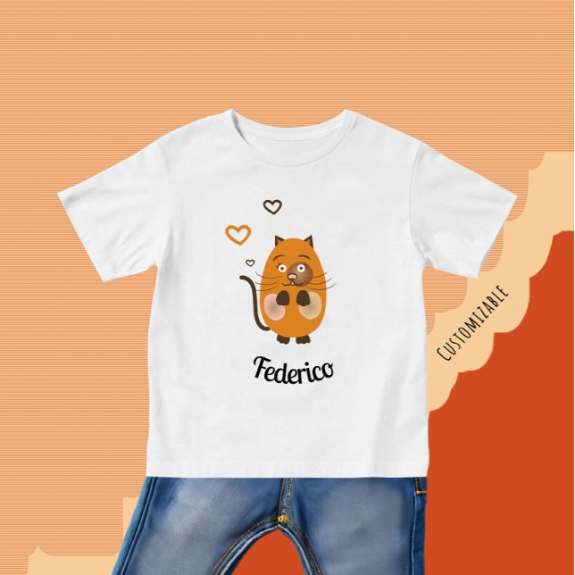 Akut brun katt t shirt (Skapare uppladdad)