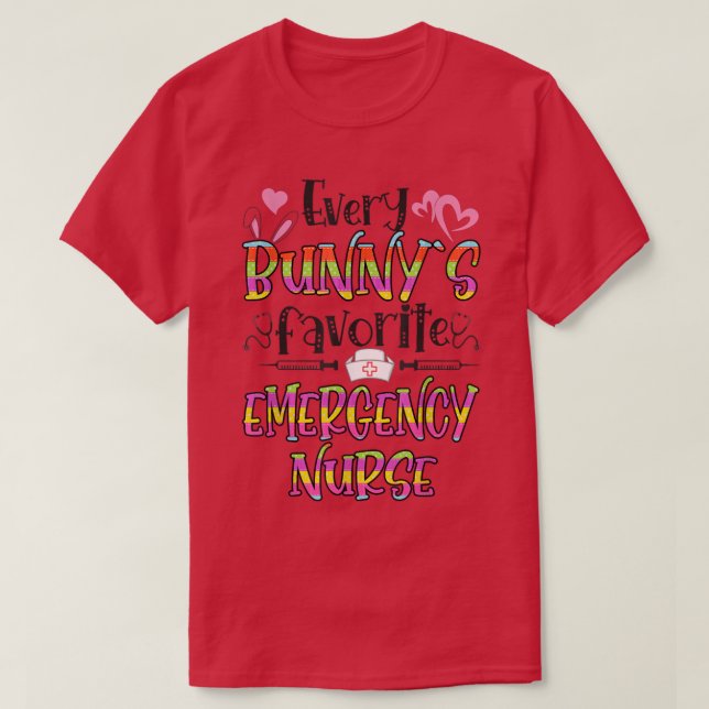 Akut Bunnys favoritnäsdag Påsk T Shirt (Design framsida)
