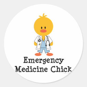 Akut Chick Stickers Runt Klistermärke