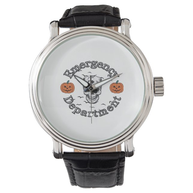 Akut Departementsrum Er Nurse Skeleton Hallo Armbandsur (Framsida)