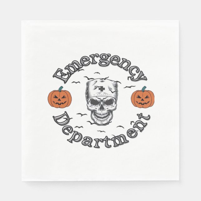 Akut Departementsrum Er Nurse Skeleton Hallo Pappersservett (Framsidan)