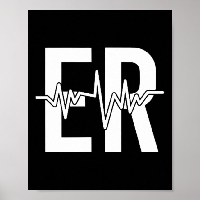 Akut Department Er Nurse Front + Back Emergen Poster (Framsidan)