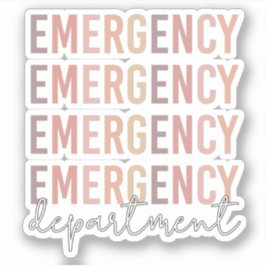 Akut Department ER Personal | ER Nurse | ER Tech Klistermärken