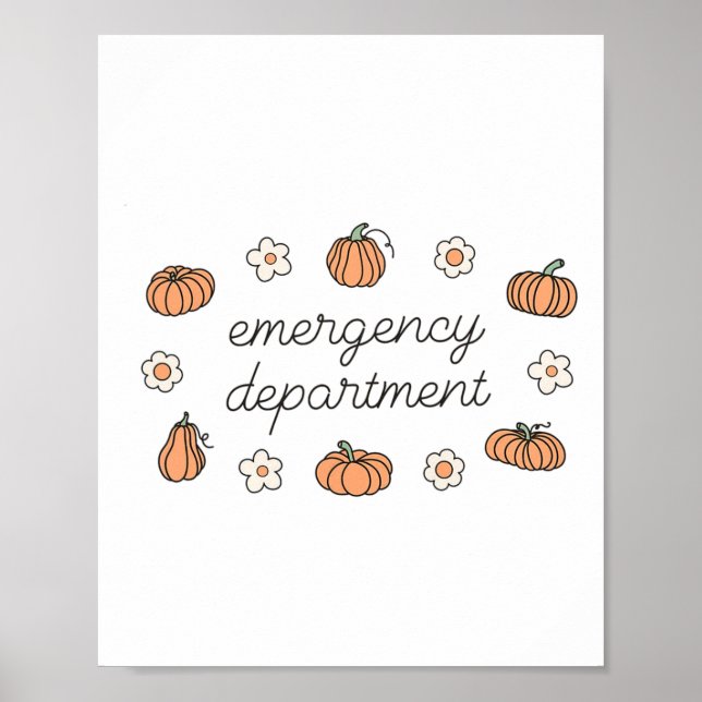 Akut Department Fall Pumpkins Ed Er Thanksgiv Poster (Framsidan)