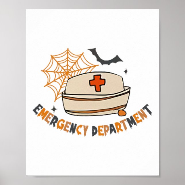 Akut Department Halloween Akut Room Nurs Poster (Framsidan)
