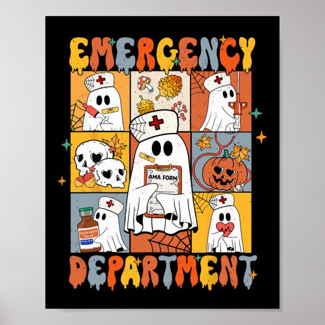 Akut Department Halloween Cute Pumpkin Ghost Poster (Framsidan)