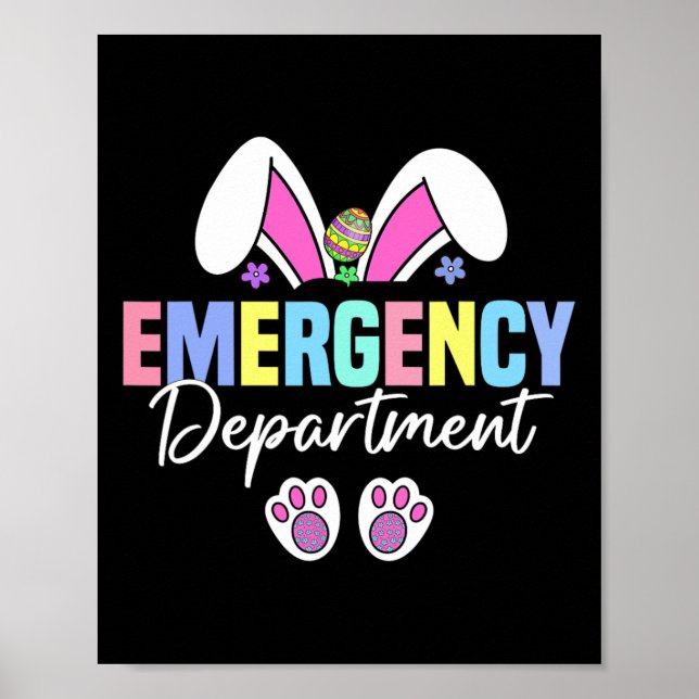 Akut Department Påskhare Er Nurse Påsk Poster (Framsidan)