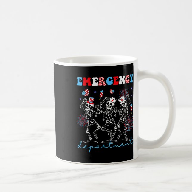 Akut Department Skeleton Dancing Er Nurse 4th Kaffemugg (Höger)