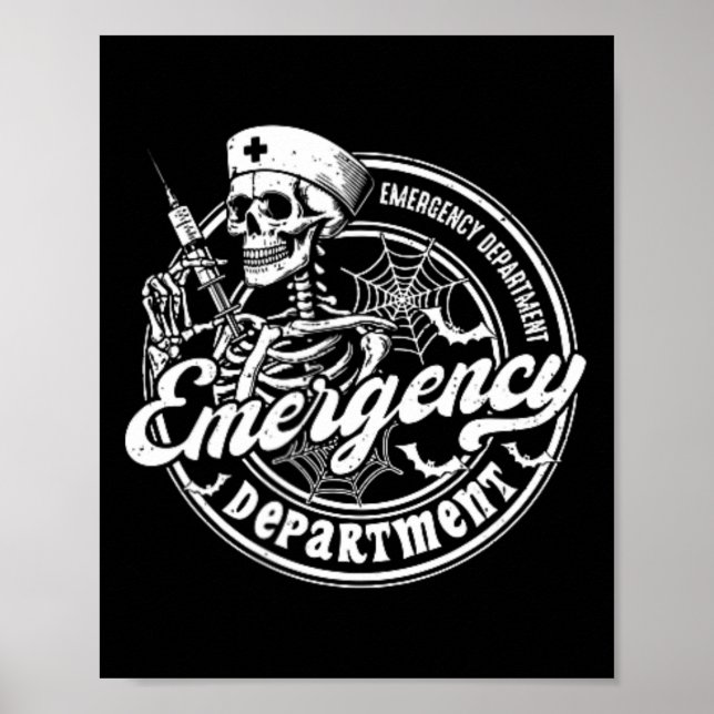 Akut Department Skeleton Er Nurse Halloween 2 Poster (Framsidan)