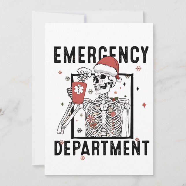 Akut Department Skeleton Nursing Coffee Älskare Meddelande (Framsida)