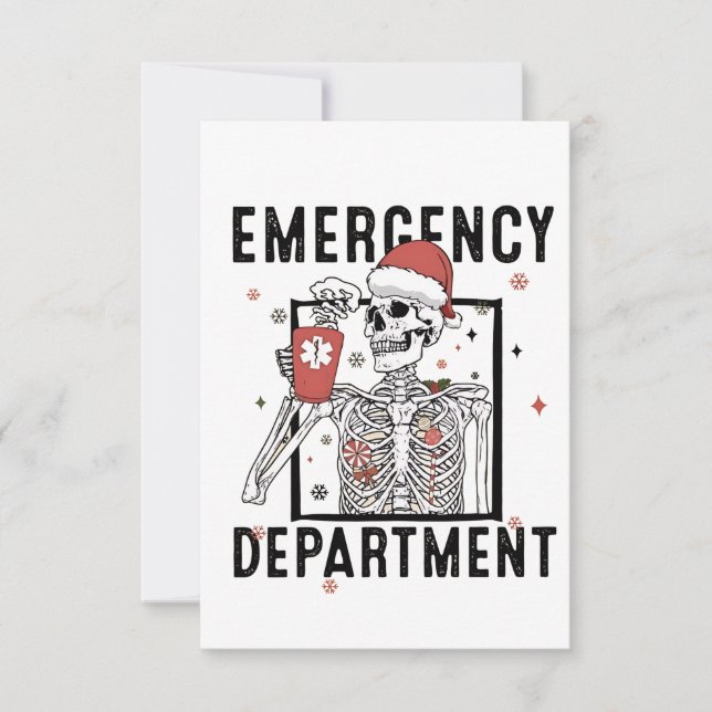 Akut Department Skeleton Nursing Coffee Älskare Tack Kort (Framsida)