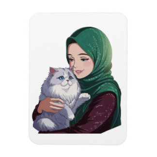 Akut flickkram, söt katt magnet