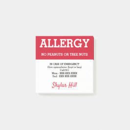 Akut för Personlig av livsmedelsallergi Post-it Block