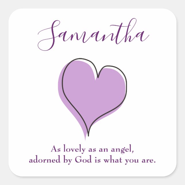 Akut hjärta fyrkantigt klistermärke (Framsida)