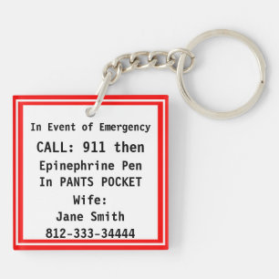 AKUT Kontaktinformationstangentkedja Epi Pen