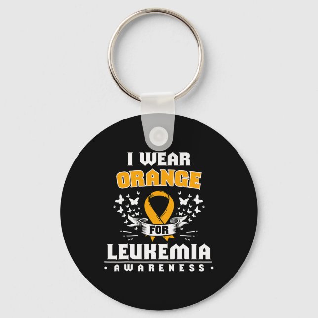 Akut Leukemi Survivor Leukemia Awareness Ribbon Nyckelring (Framsida)