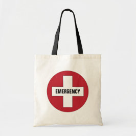 Akut med Kor Symbol Red and White Tygkasse