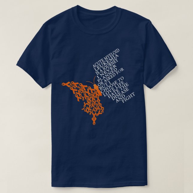 Akut Myeloid Leukemia Warrior T Shirt (Design framsida)