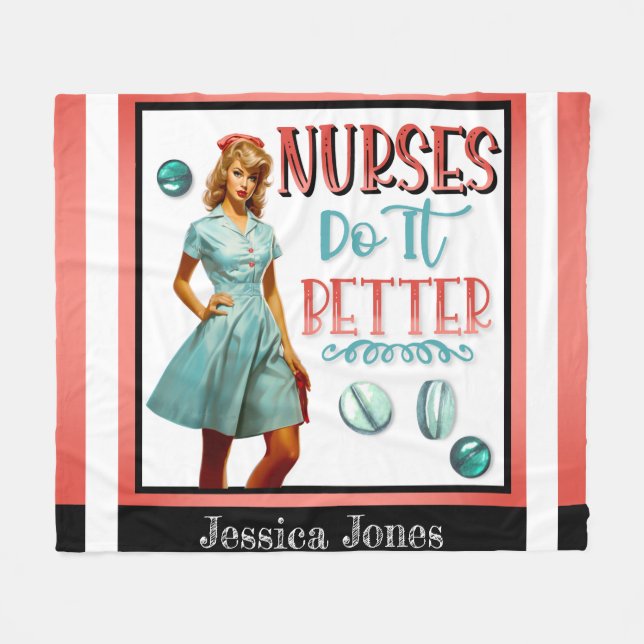 Akut nostalgiskt sjuksköterska gör det bättre för  fleecefilt (Framsidan (Horisontell))