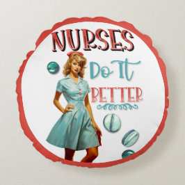 Akut nostalgiskt sjuksköterska gör det bättre för rund kudde