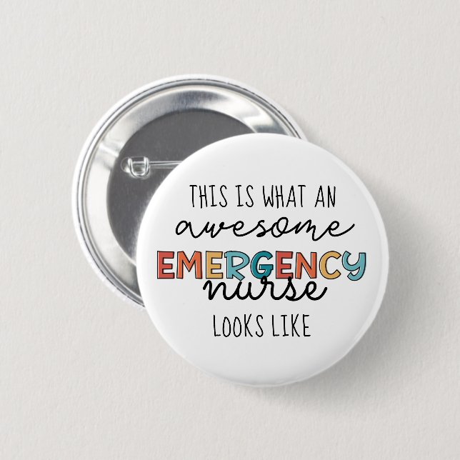 Akut Nurse Funny Fantastisk ER Nurse Gifts Knapp (Framsida & baksida)