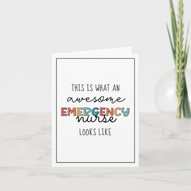 Akut Nurse Funny Fantastisk ER Nurse Gifts Kort (Framsida)