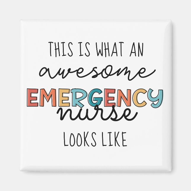 Akut Nurse Funny Fantastisk ER Nurse Gifts Magnet (Framsidan)