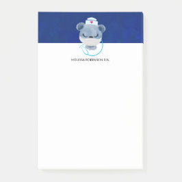 Akut ört med en medicinsk mask post-it block