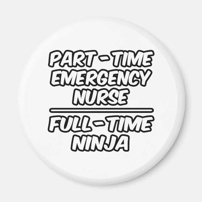 Akut på deltid.. Fullt-Time Ninja Magnet (Framsidan)