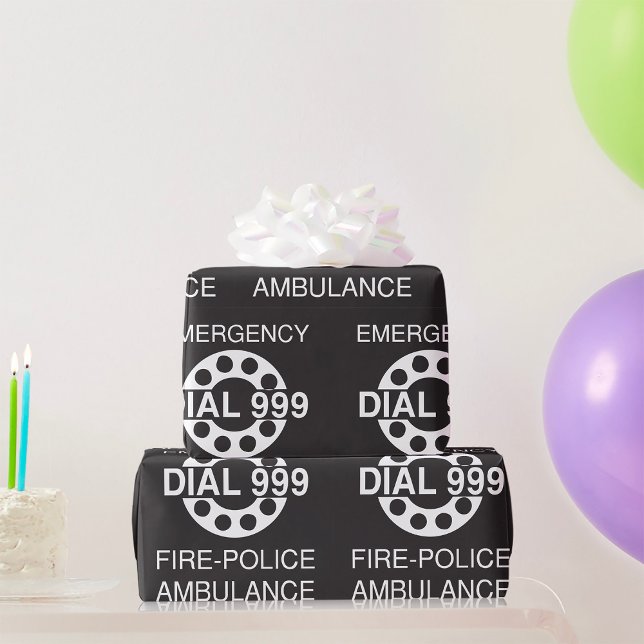 Akut Ring 999 Signera brandpolisambulans Presentpapper (Skapare uppladdad)