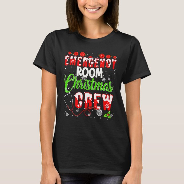 Akut Room jul Crew Julafton Santa Nurse Nur T Shirt (Framsida)