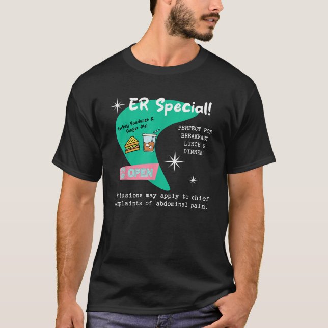 Akut Room Middag Nursing ER Speciell Nurse 24 H T Shirt (Framsida)