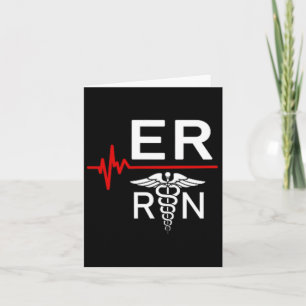 Akut Room Registered Nurse Gift er Heartslag Kort