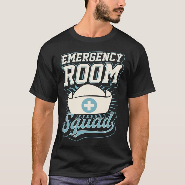 Akut Room Squad Matching ER Nurse Crew T Shirt (Framsida)