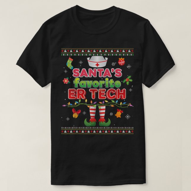 Akut Room Technician Santas Favorite ER Tech T Shirt (Design framsida)