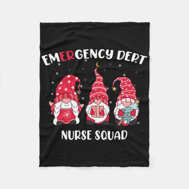 Akut Rumsavdelning Er jul Gnomes Nurs Fleecefilt (Framsidan)