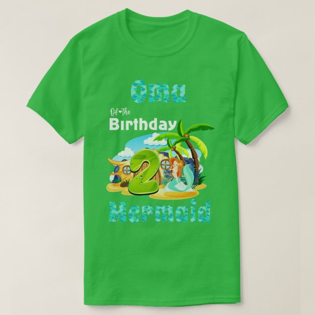 Akut Sjöjungfru OMA från andra födelsedagen T Shirt (Design framsida)