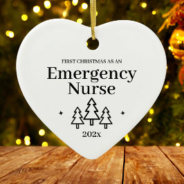 Akut Sjuksköterska Första julen Julgransprydnad Keramik