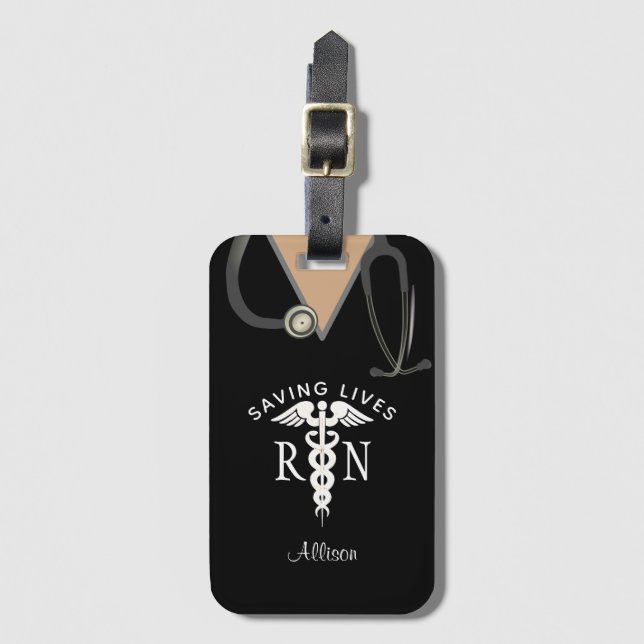 Akut sjuksköterska med spetskompetens Personlig Bagagebricka (Framsida vertikal)