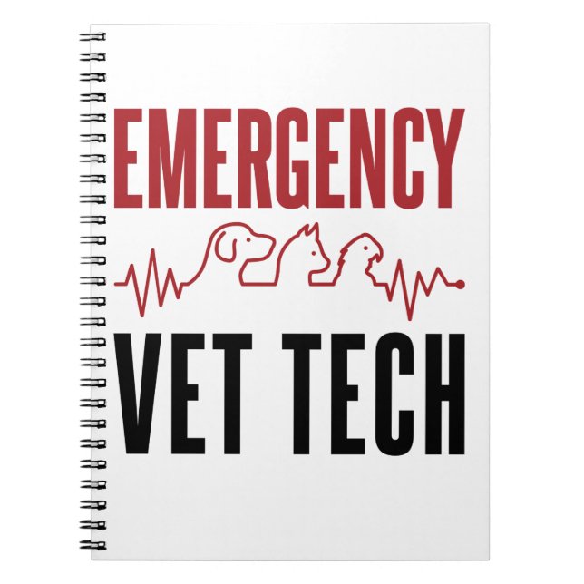 Akut Vet Tech Critical Care Veterinary Anteckningsbok (Framsidan)