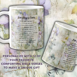 Akutet Bible Verses Personlig, Blommigt Kaffemugg