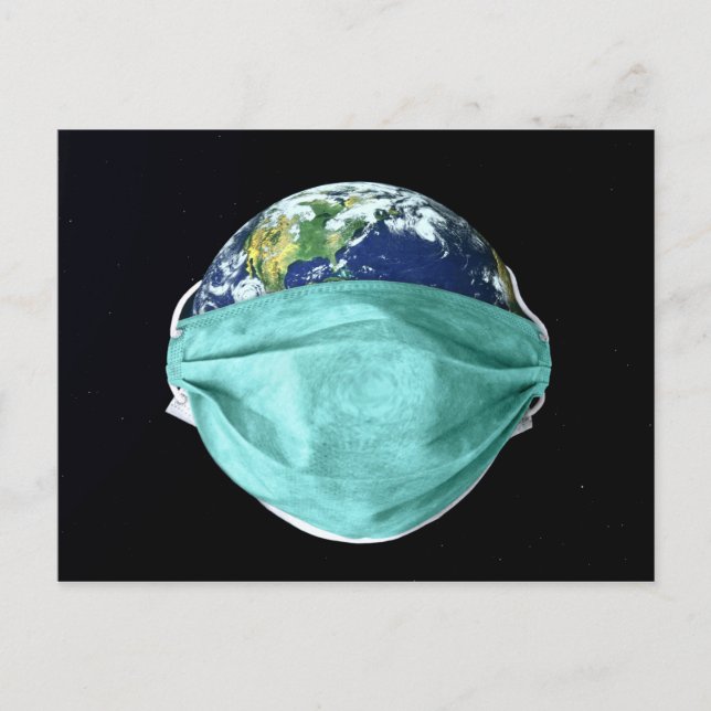 Akutet Coronavirus i världen Vykort (Framsida)